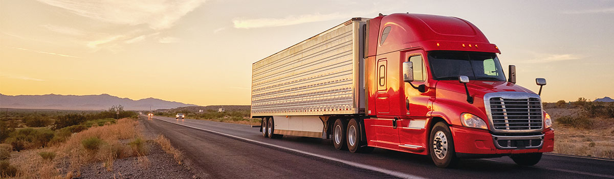 Truck on highway
