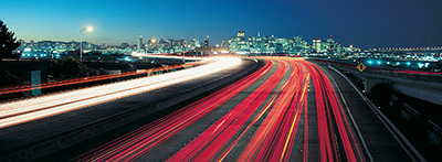 Headlights on highway